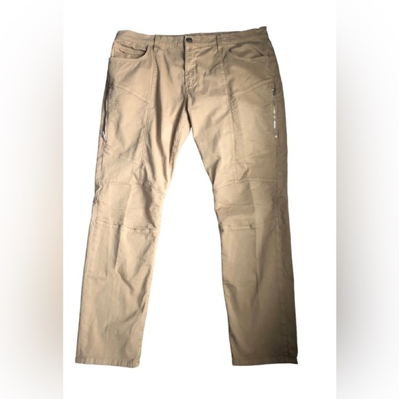 True Religion Rocco Moto Pant Size 40X32 Tobacco Rockabilly Motorcycle Straight - Picture 2 of 10